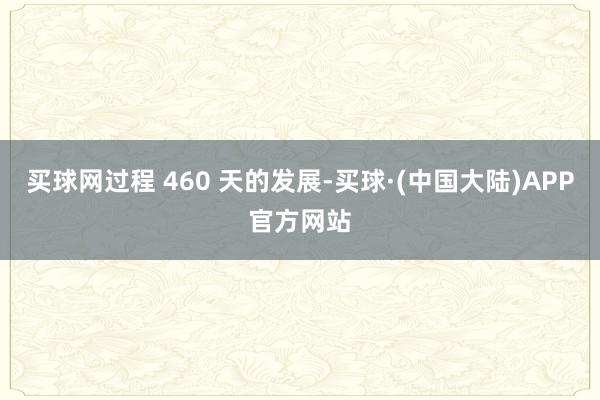 买球网过程 460 天的发展-买球·(中国大陆)APP官方网站