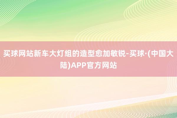 买球网站新车大灯组的造型愈加敏锐-买球·(中国大陆)APP官方网站
