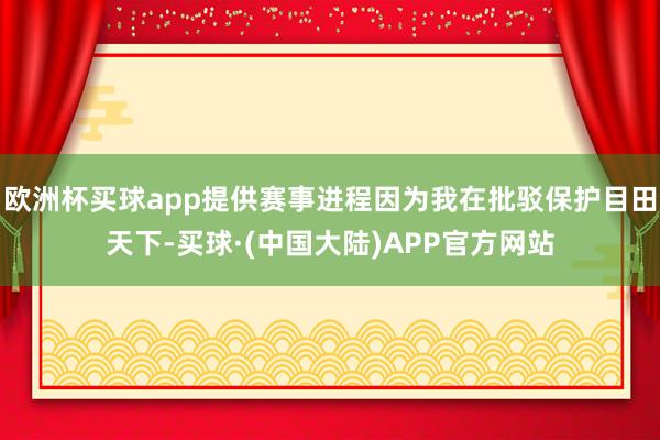 欧洲杯买球app提供赛事进程因为我在批驳保护目田天下-买球·(中国大陆)APP官方网站