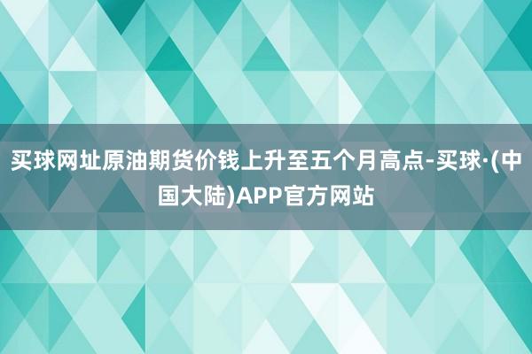 买球网址原油期货价钱上升至五个月高点-买球·(中国大陆)APP官方网站