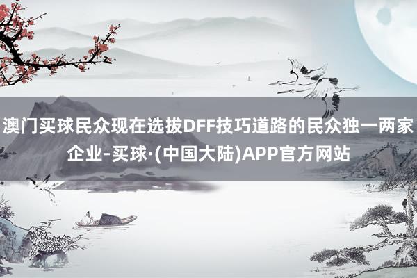 澳门买球民众现在选拔DFF技巧道路的民众独一两家企业-买球·(中国大陆)APP官方网站