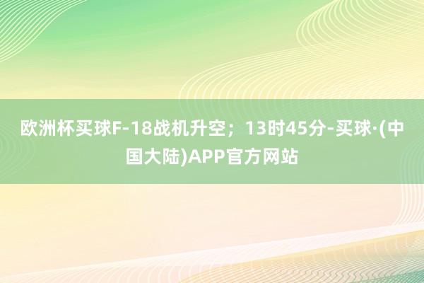 欧洲杯买球F-18战机升空；13时45分-买球·(中国大陆)APP官方网站