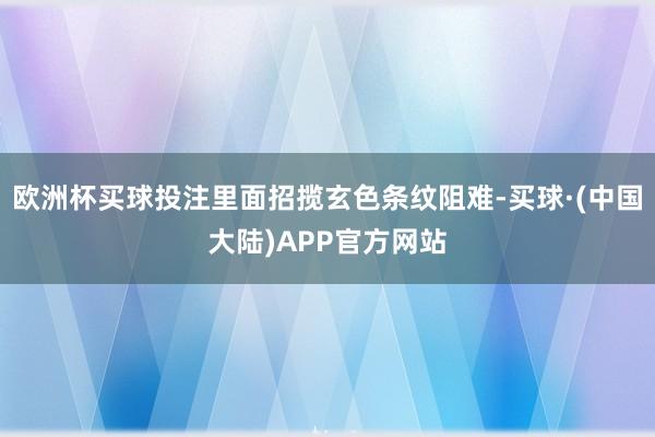 欧洲杯买球投注里面招揽玄色条纹阻难-买球·(中国大陆)APP官方网站