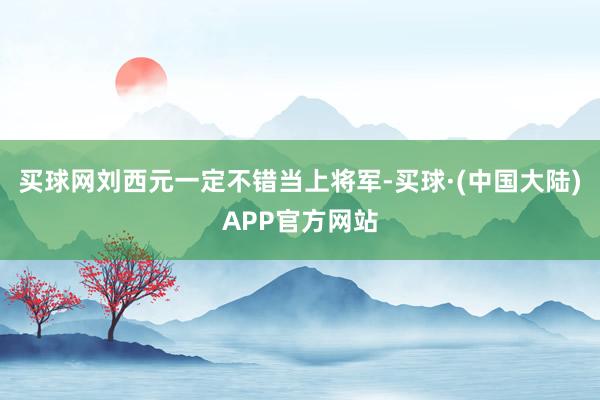 买球网刘西元一定不错当上将军-买球·(中国大陆)APP官方网站