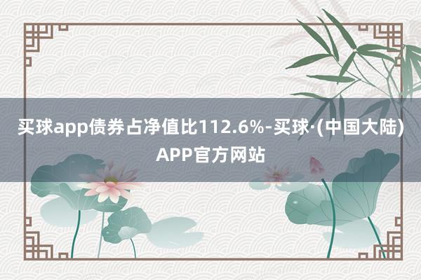 买球app债券占净值比112.6%-买球·(中国大陆)APP官方网站