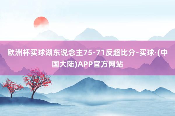 欧洲杯买球湖东说念主75-71反超比分-买球·(中国大陆)APP官方网站