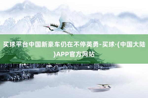 买球平台中国新豪车仍在不停英勇-买球·(中国大陆)APP官方网站