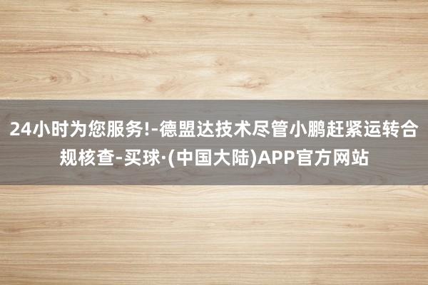 24小时为您服务!-德盟达技术尽管小鹏赶紧运转合规核查-买球·(中国大陆)APP官方网站