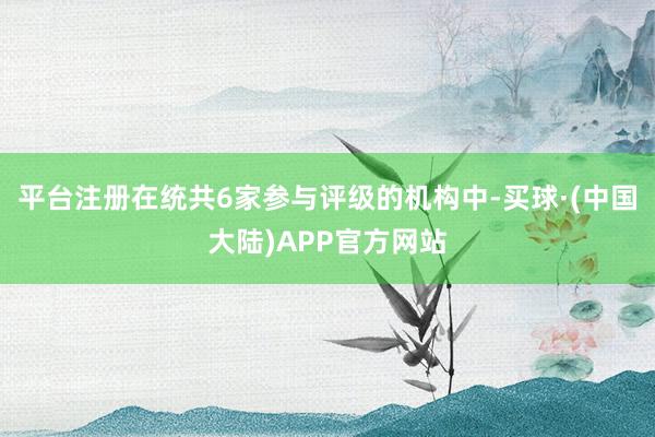 平台注册在统共6家参与评级的机构中-买球·(中国大陆)APP官方网站