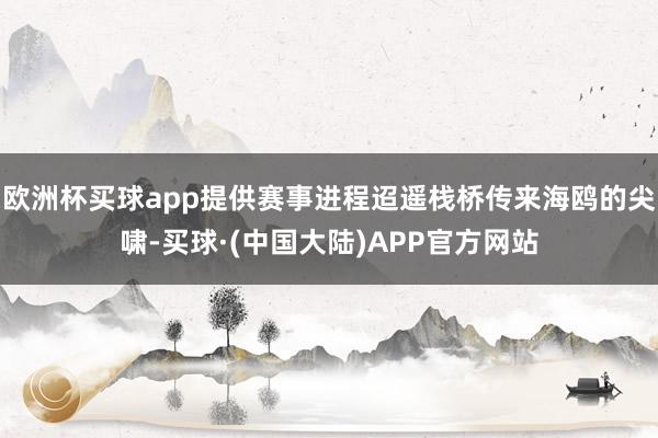 欧洲杯买球app提供赛事进程迢遥栈桥传来海鸥的尖啸-买球·(中国大陆)APP官方网站