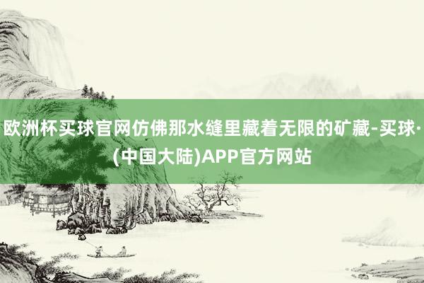 欧洲杯买球官网仿佛那水缝里藏着无限的矿藏-买球·(中国大陆)APP官方网站