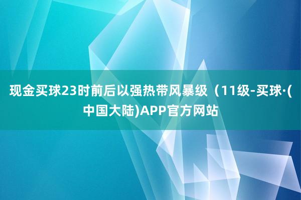现金买球23时前后以强热带风暴级（11级-买球·(中国大陆)APP官方网站