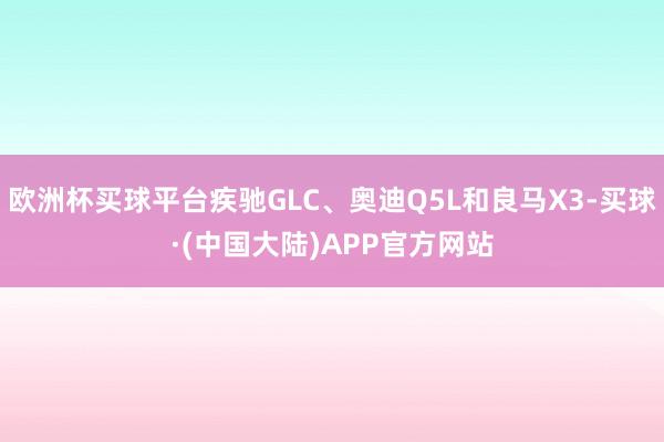 欧洲杯买球平台疾驰GLC、奥迪Q5L和良马X3-买球·(中国大陆)APP官方网站
