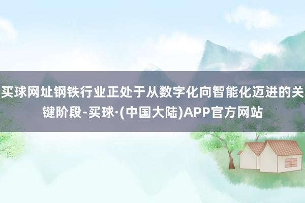 买球网址钢铁行业正处于从数字化向智能化迈进的关键阶段-买球·(中国大陆)APP官方网站