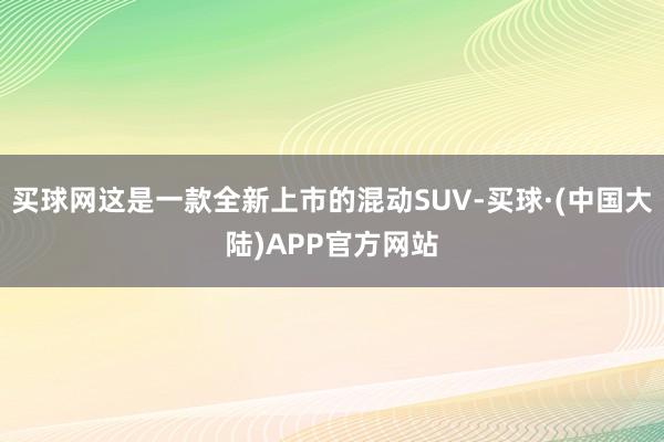 买球网这是一款全新上市的混动SUV-买球·(中国大陆)APP官方网站