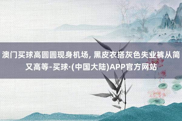 澳门买球高圆圆现身机场, 黑皮衣搭灰色失业裤从简又高等-买球·(中国大陆)APP官方网站