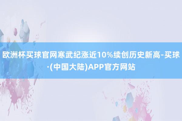 欧洲杯买球官网寒武纪涨近10%续创历史新高-买球·(中国大陆)APP官方网站