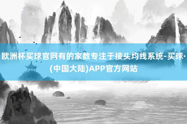 欧洲杯买球官网有的家数专注于接头均线系统-买球·(中国大陆)APP官方网站