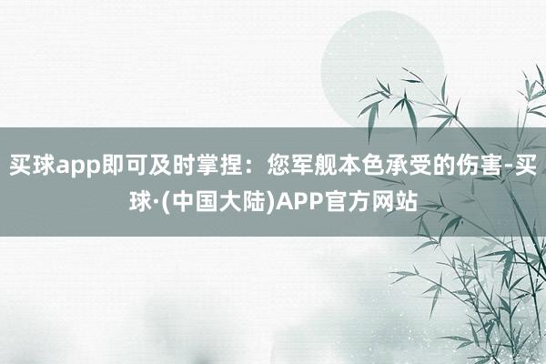 买球app即可及时掌捏：您军舰本色承受的伤害-买球·(中国大陆)APP官方网站