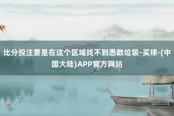 比分投注要是在这个区域找不到悉数垃圾-买球·(中国大陆)APP官方网站