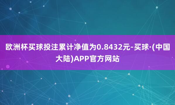 欧洲杯买球投注累计净值为0.8432元-买球·(中国大陆)APP官方网站