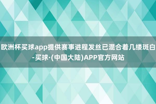 欧洲杯买球app提供赛事进程发丝已混合着几缕斑白-买球·(中国大陆)APP官方网站
