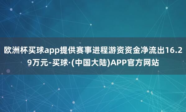 欧洲杯买球app提供赛事进程游资资金净流出16.29万元-买球·(中国大陆)APP官方网站