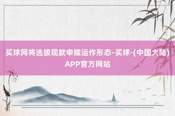 买球网将选拔现款申赎运作形态-买球·(中国大陆)APP官方网站